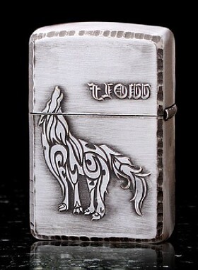 ZIPPO原装正品打火机 盔甲双面刻 森林狼嚎 162RR-WOLF 专柜正版