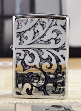 ZIPPO原装正品打火机 美版 镜面唐草富贵花开 繁花 专柜正版 防风