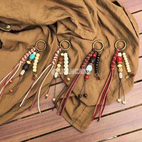 2026新款1PANCAKE原创好运五行手工串珠手机链包包挂件钥匙扣裤链