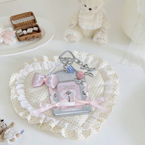 芭蕾风蝴蝶结丝带追星卡套饭卡校园卡小卡卡套高颜值书包挂件