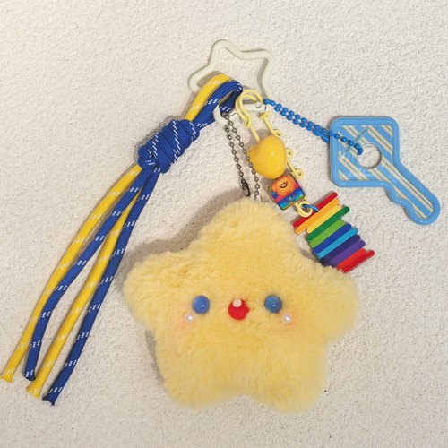 原创设计星星毛绒公仔包挂挂件百搭吱吱叫小挂饰少女心玩偶钥匙扣