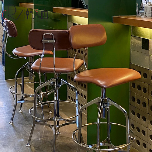 工业风旋转吧台椅升降复古