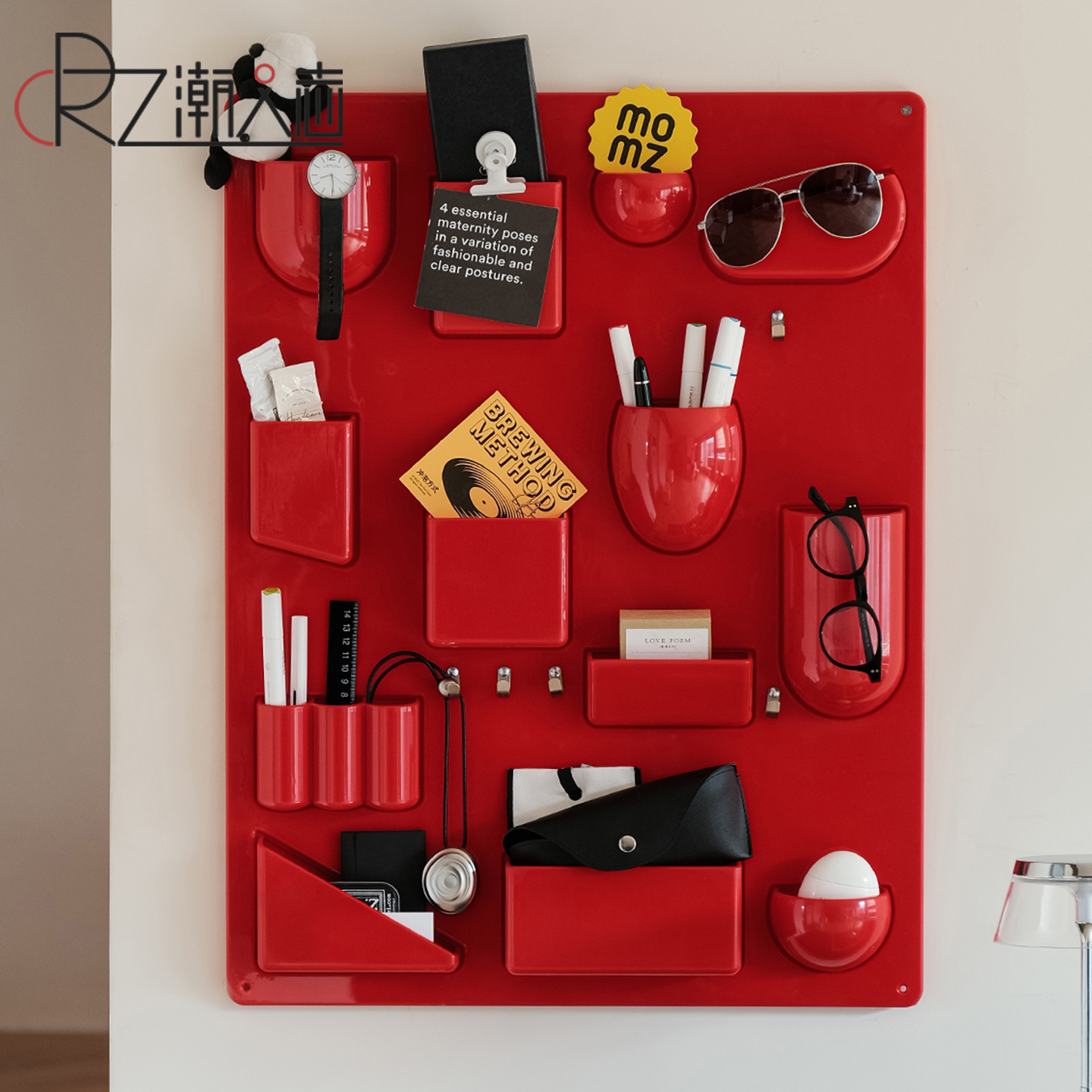 北欧创意墙上置物架家用玄关口袋收纳架子网红ins桌面装饰杂物架