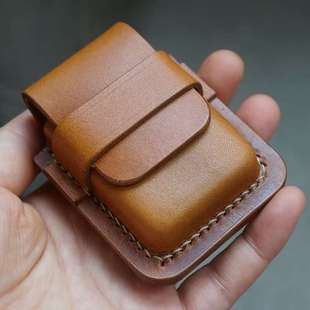 定制打火机皮套套子手工定制巴特肉牛皮多油脂便携火机包