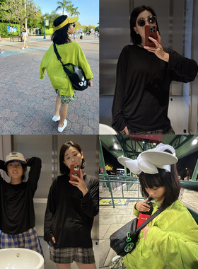 iaiammo24 天丝亚麻 柔软亲肤亲子童装中性款防晒长袖T恤