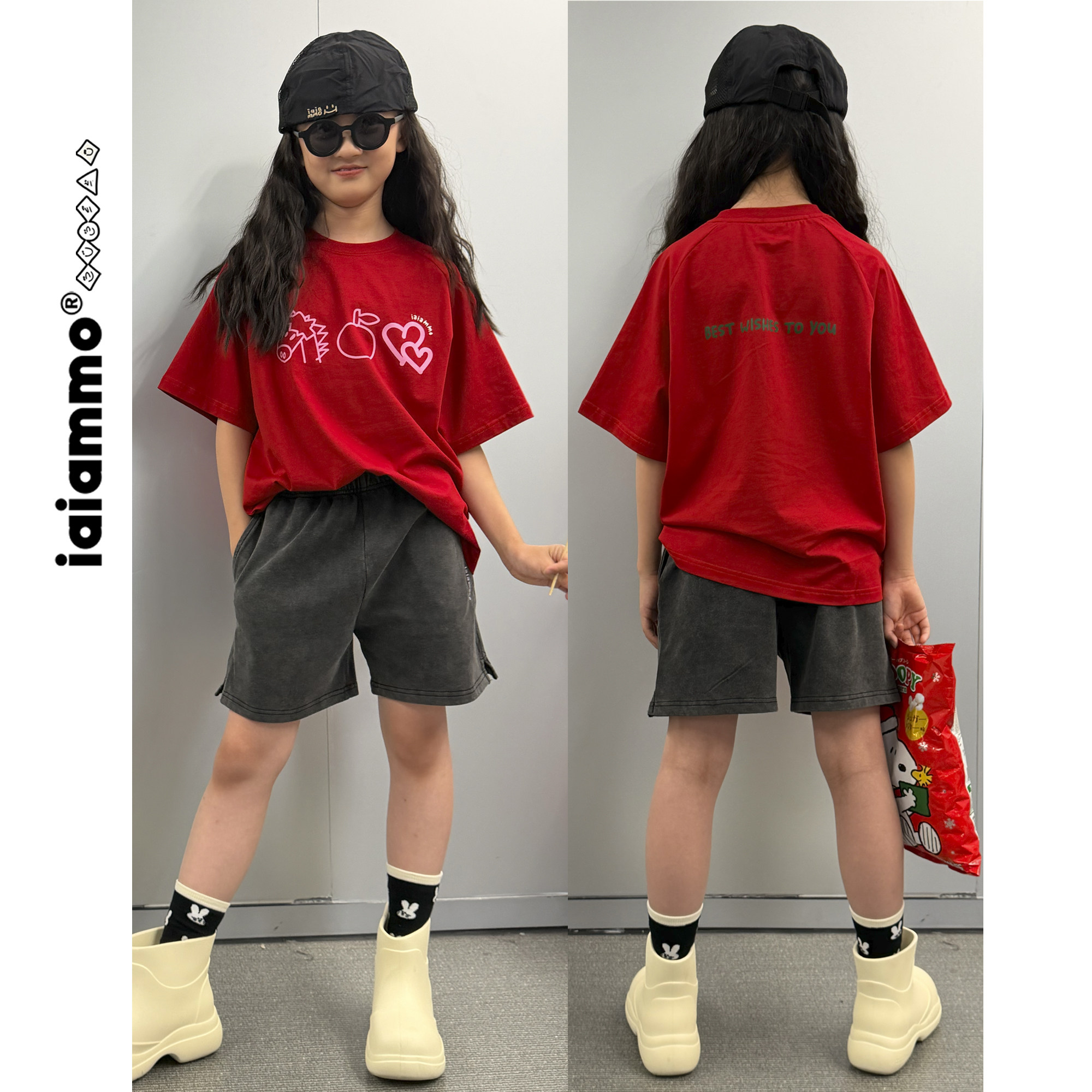 iaiammo丨26原创「马踏新春」 抗菌防螨男女中大儿童短袖T恤/短裤,童装/婴儿装/亲子装,T恤,淘宝优惠券,粉丝福利购,淘宝优惠卷