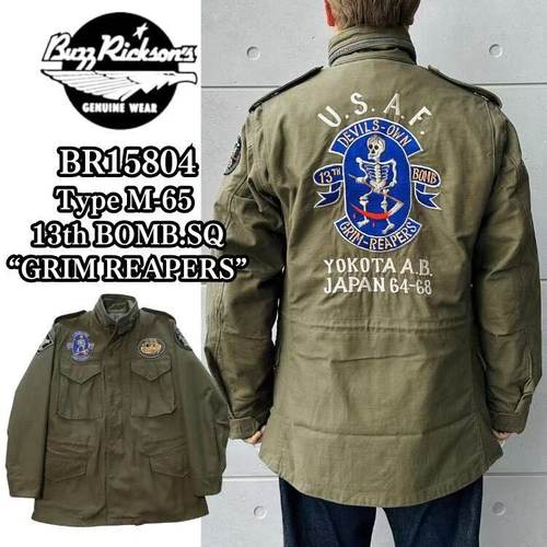 特价现货【superXY】BUZZ RICKSON'S海盗骷髅刺绣M-65夹克BR15804