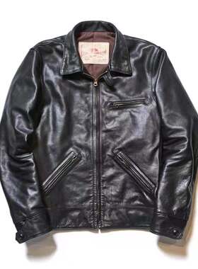 现货【superXY】天神 Tenjin Works JS03 枥木小牛皮机车夹克皮衣