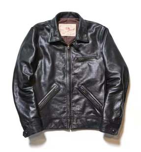 现货【superXY】天神 Tenjin Works JS03 枥木小牛皮机车夹克皮衣