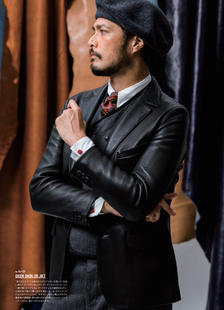 现货 LEATHER 夹克 正规代理 鹿皮休闲西装 superXY