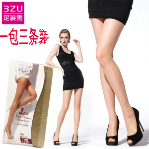 3ZU足装秀71121-2 捷艾斯JECIE春秋夏12D超薄性感3双装连裤丝袜女