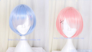 cosplay假发 从零开始异世界的生活/雷姆 蕾姆 拉姆 cos假发