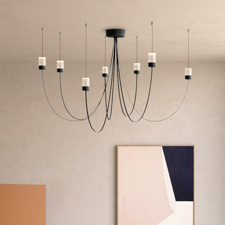 华美卧室北欧铁质简约新款吊灯