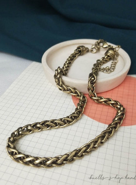 质感重工马鞭链金属装饰中性风格短项链外贸尾单欧美日韩饰品