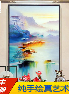 手工客厅入户玄关风景画