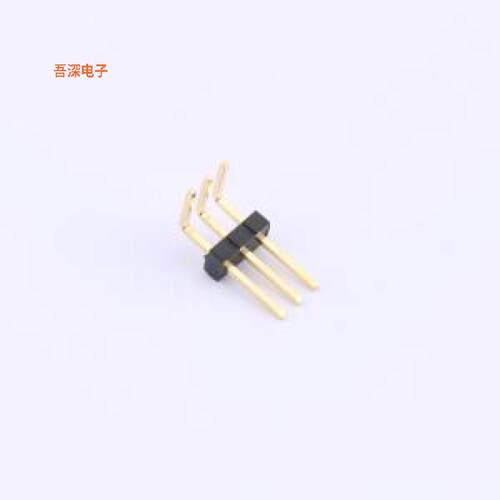 X1311WR-03J-C40D24 |(X1311)1.27单排单塑排针弯插,P=1.27mm