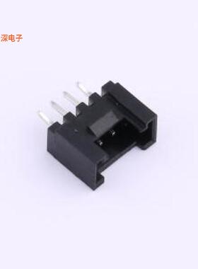 XD-HY-4A-B|公母：公型插针 黑色带卡扣线对板针座插件,P=2m