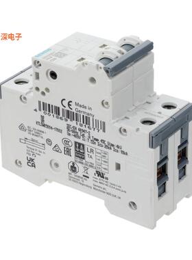 5SY42207 |DIN 轨道SUP PTOR 5SY4 2P 480V 20A 5K C-T