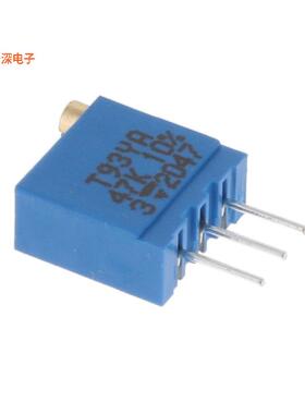 T93YA473KT20 |47 kOhmsTRIMMER 47K OHM 0.5W PC PIN TOP