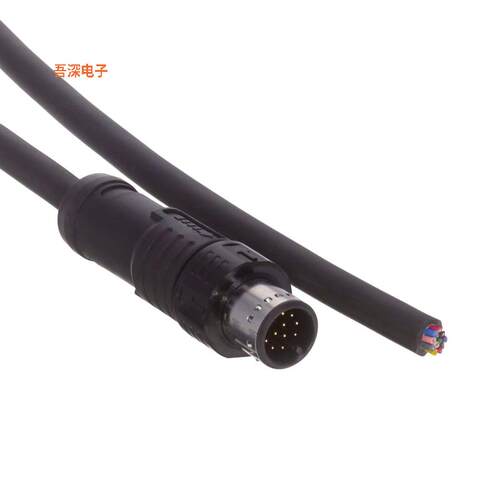 M12A-12BMMM-PL8B03 |插座CIR CBL 12POS RCPT TO WIRE 9.84'