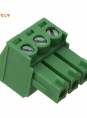 OSTTJ0331530 |插头，母插口TERM BLOCK PLUG 3POS 3.81MM