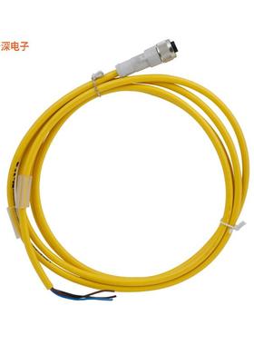 CSDS4A3CY2202 |插头CORDSET,DC,4P 3W,2M,YEL