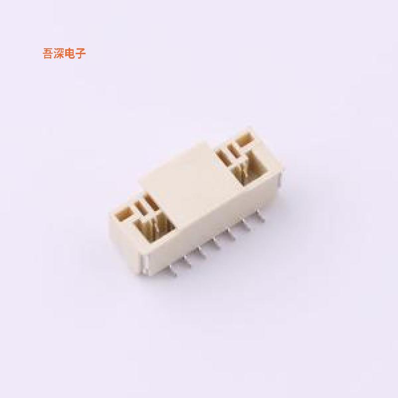 D125E1L1-2W7P43 |GH1.25 1x7P 立贴线对板针座SMD,P=1.25mm