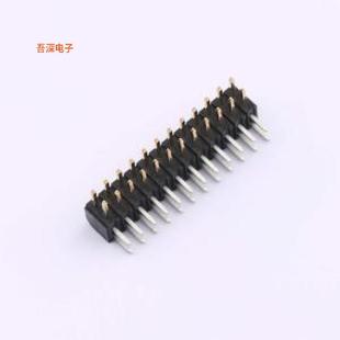 2.0双排单塑排针插件 X4621WR X4621 C40D28 P=2mm 2x12B