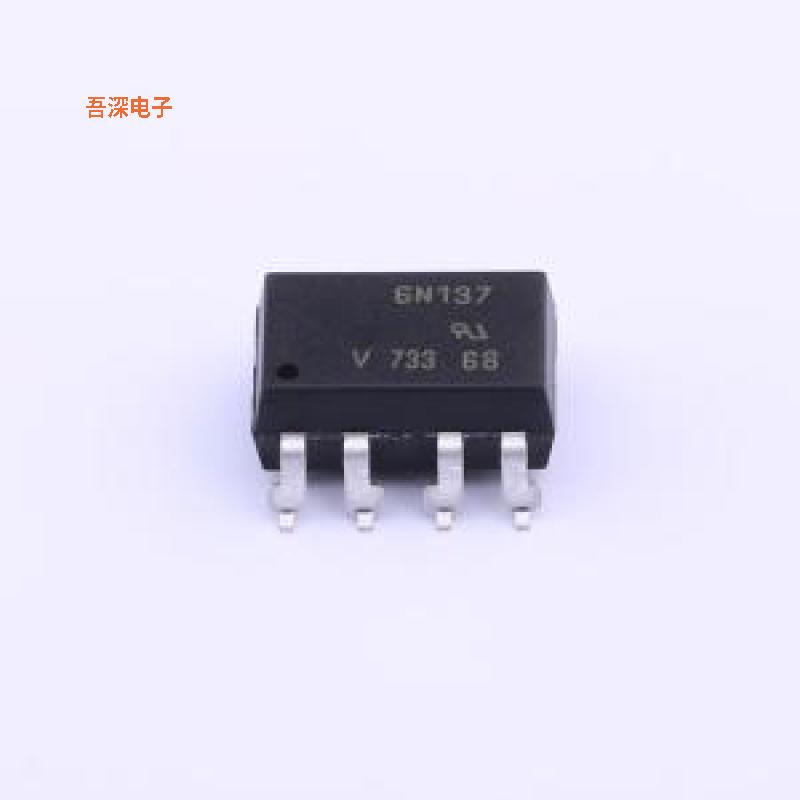 6N137-X007T |原装SOP-8-2.54mmOPTOISO 5.3KV OPEN DRAIN 8-SMD