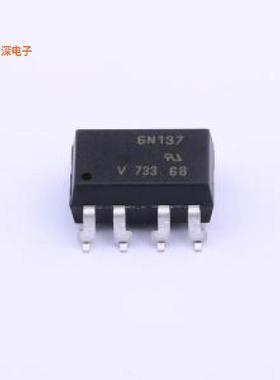 6N137-X007T |原装SOP-8-2.54mmOPTOISO 5.3KV OPEN DRAIN 8-SMD