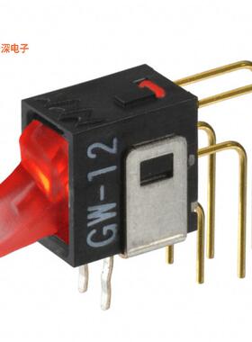 GW12LJVC |通孔，直角，垂直SWITCH ROCKER SPDT 0.4VA 28V