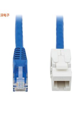 N237-F18N-WHSH |圆形线缆CAT6 KEYSTONE JACK CABLE ASSEMBL