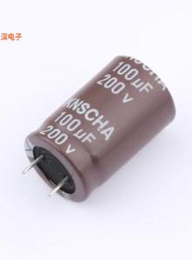 DHC200M107L200C4AA |原装插件,D13xL20mm直插铝电解