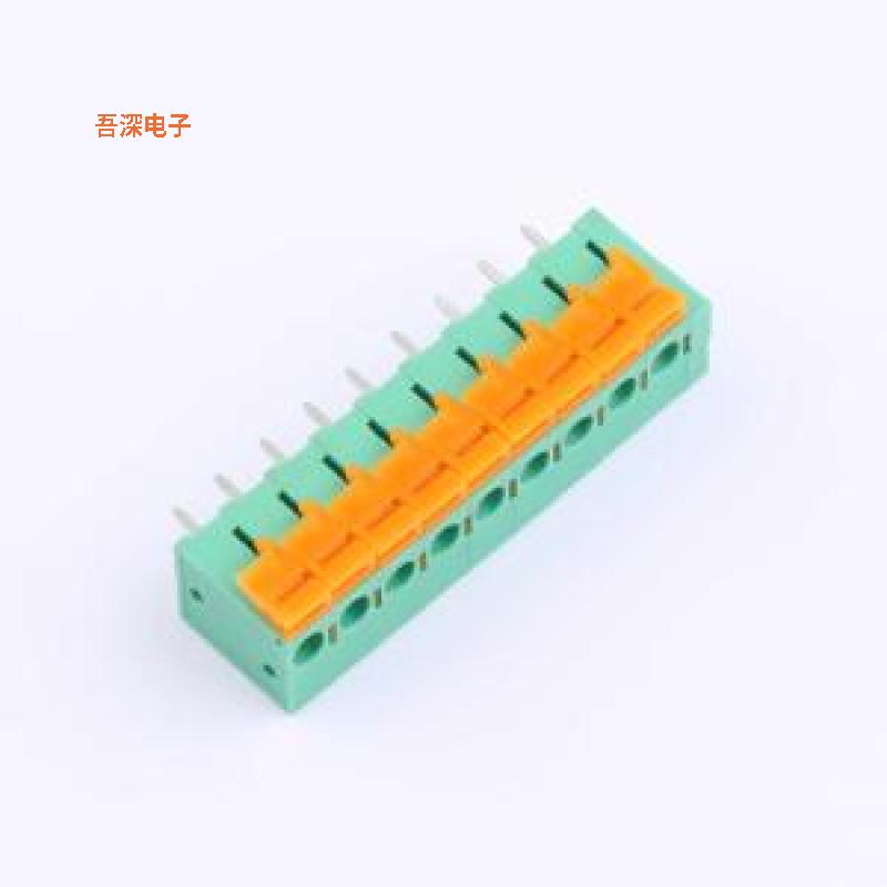 MX142V-5.08-09P-GN01-Cu-A |原装插件,P=5.08mm弹簧式接线