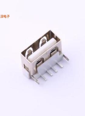 USB-HXS-115DIP |USBAF10.0后插后插平口6.3白胶反向