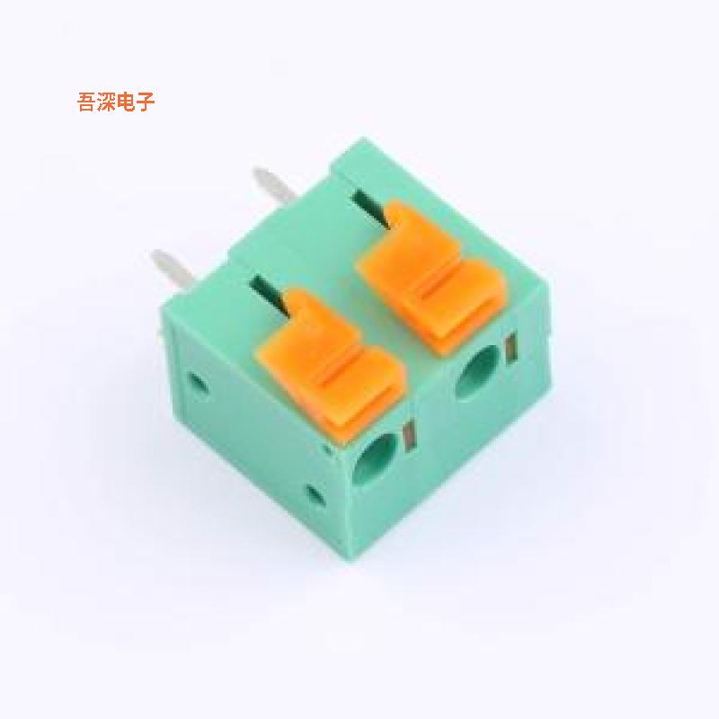 MX142V-7.62-02P-GN01-Cu-A |原装插件,P=7.62mm弹簧式接线