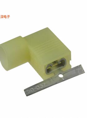0190070041 |成角度 - 90°，旗形CONN QC RCPT 10-12AWG 0.250