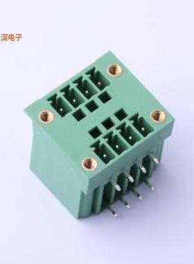 DB2ERHM-3.81-2*4P-GN |原装弯插,P=3.81mm插拔式接线