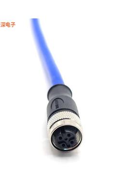 C5C82M005 |插头M12,CORD SET, 5 COND, FM/S, BLUE