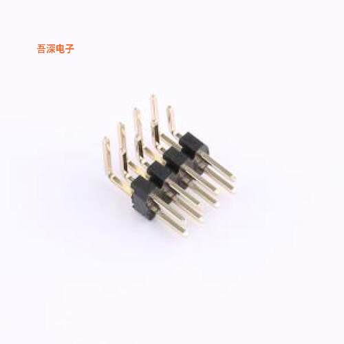 X4621WR-2x04I-C40D28 |高U镀金抗氧化排针弯插,P=2mm