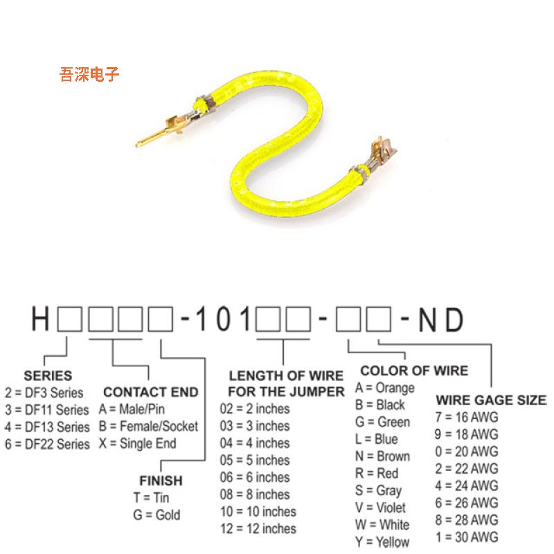 H2ABG-10108-Y4 |接触端JUMPER-H1503TR/A2015Y/H1501TR 8