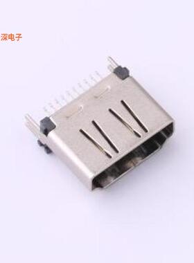 HDMI-GD-132PWB|夹板1.2铁壳0.4镀镍黑胶弯端HDMISM