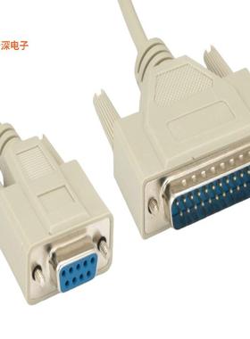 DNC-9F25M-15B |原装全新NULL MODEM DB9/25 F/M MOLD 15FT