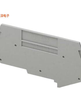 3026340 |端板，导轨型CONN TERM BLK END PLATE RAIL GRY
