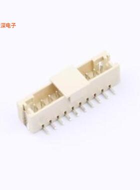 ZX-PH2.0-10PLT |线对板针座1x10P 间距:2mm 立贴 系列:PH