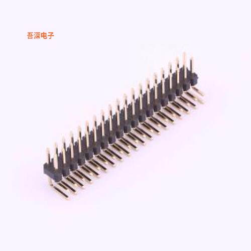 X6521WR-2x19H-C60D30 |高镀金 抗氧化排针弯插,P=2.54mm