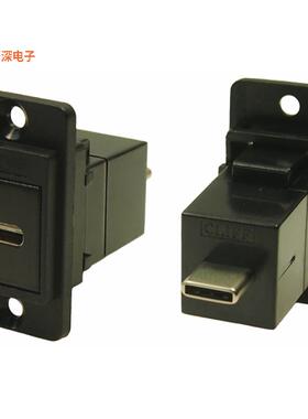 CP30711 |原装全新DUALSLIM USB-C F-M BLACK PLASTIC