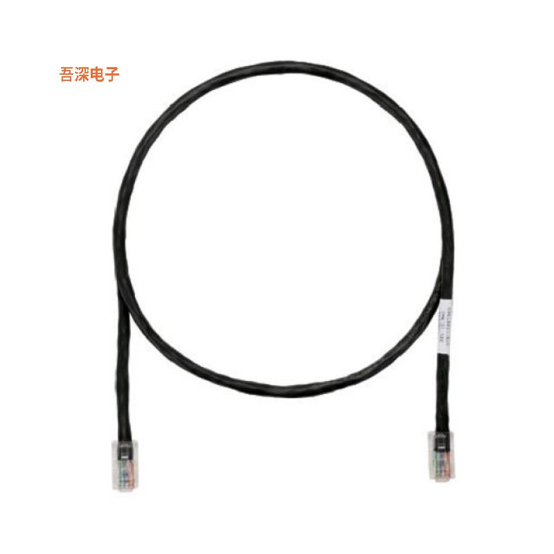UTPSP1BLY |圆形线缆COPPER PATCH CORD, CAT 6, BLACK