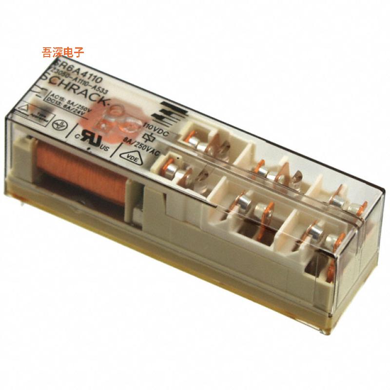 SR6B6K24 |原装DIP,16.5x55mmRELAY SAFETY 6PST 8A 24V