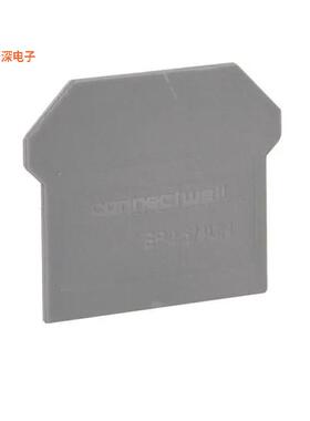 EP2.5/4UN|端板CONN TERM BLK END PLATE GRA
